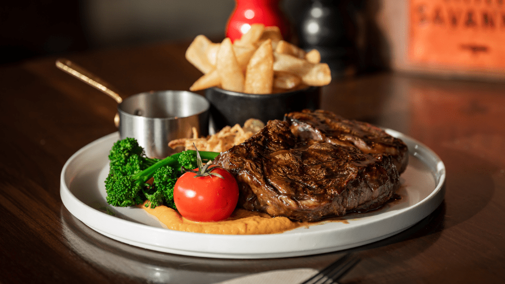 Scotch fillet steak served at Little Savanna in Palmerston North.