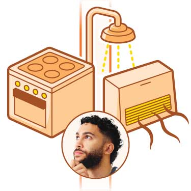 oven hot water heating image